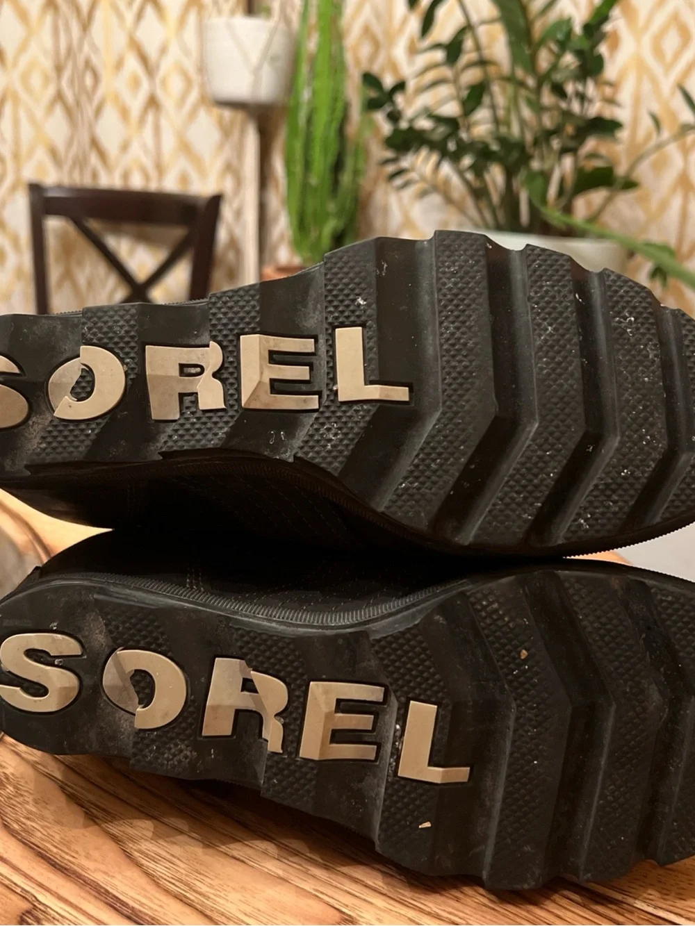 Sorel PDX Lace Up Wedge Boots Lexie Wedge 9.5 Black Leather waterproof